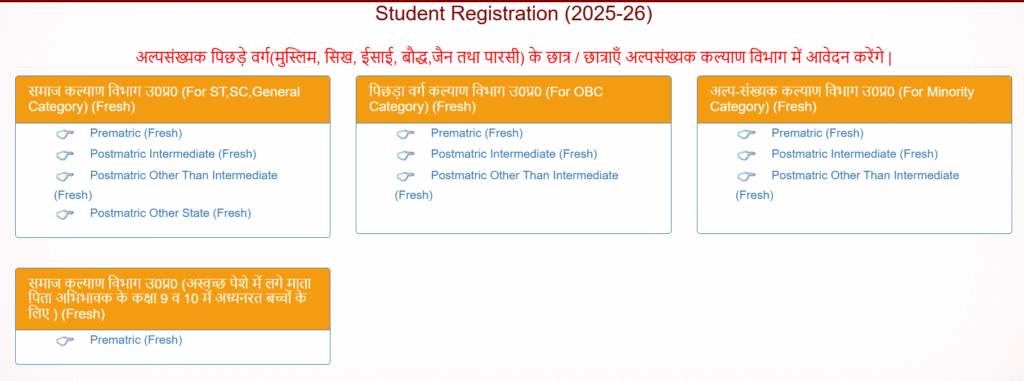 UP Scholarship 2025-26 Online Form, Pre, Post Matric & Dashmottar Apply